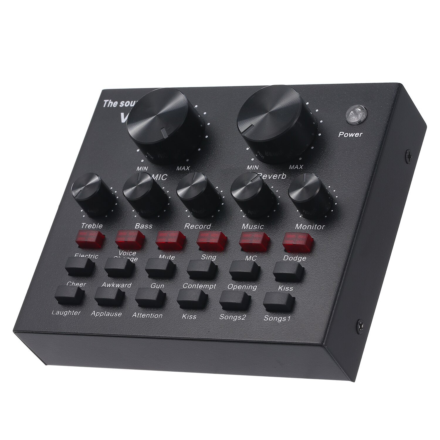 Tarjeta de sonido para teléfono móvil V8, micrófono Bluetooth en vivo, tarjeta de sonido externa USB, Chip DSP, 12 efectos de sonido para teléfono, ordenador y PC