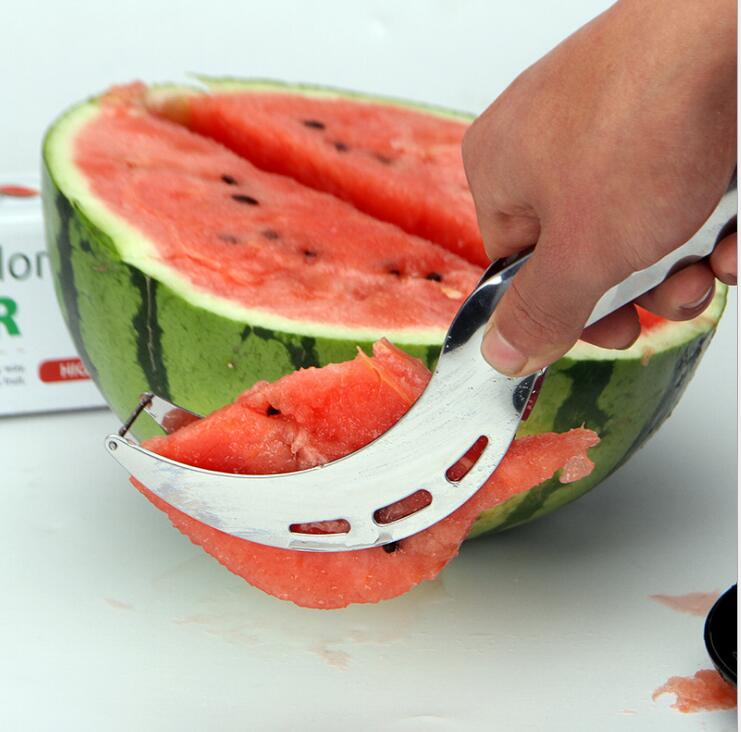 Stainless steel watermelon slice cutting fruit and vegetable tools carving kitchen knives decorative gadget supplies