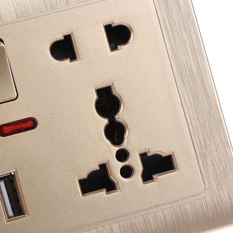 Stopcontact Universele 5 Gat 2.1A Dual Usb Charger Port Socket