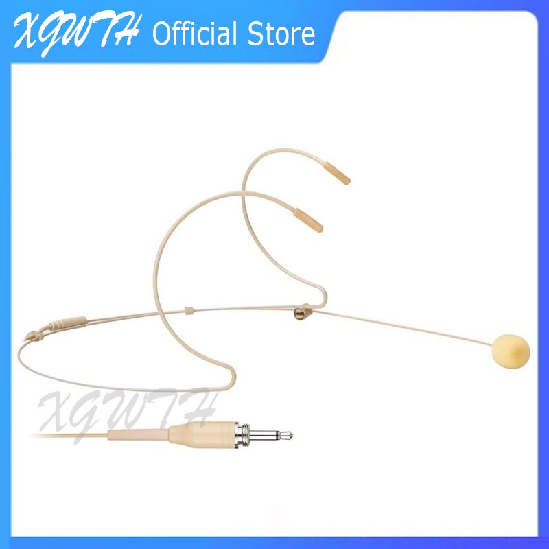 Headset Microphone Omnidirectional Condenser Double Ear Hanging Headworn Mic For Karaoke Wireless System BodyPack Transmitter