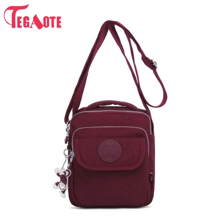 TEGAOTE Nylon Vrouwen Schoudertassen Solid Zipper Tassen Handtassen Vrouwen Messenger Bag Zomer Strand Crossbody Tassen Vrouwelijke Sac A Main