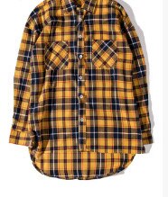 Chemises fantaisie pour hommes, vêtements Tartan à carreaux, chemise hawaïenne Justin Bieber, High Street Fog étendu,: colour4 / L