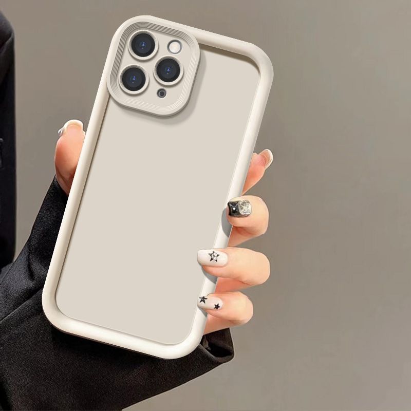 Para iPhone 15 Pro Max funda de teléfono iPhone 15 Pro 15 Plus prevención de lentes TPU mate suave funda Coque Fundas: Tela de algodón / Negro
