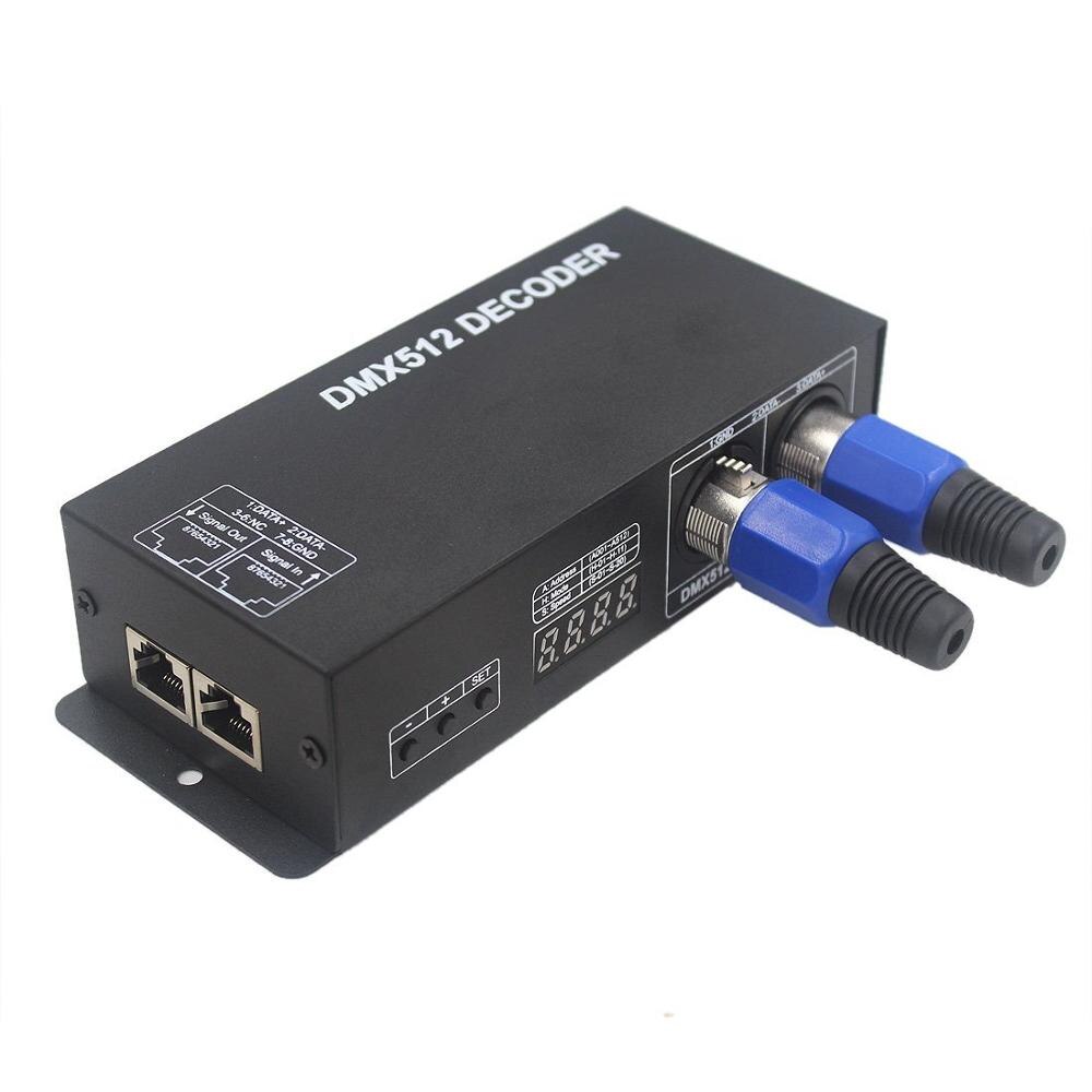 DC12V 24 VOLT DECODER XLR Stecker Digital Display Adresse Anzahl 4A Strobe RGBW 4CH Signal Control DMX Decoder