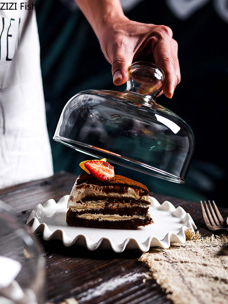 Céramique gâteau support gâteau plateau fruits plateau Dessert Table présentoir verre couverture mariage fête décoration ménage