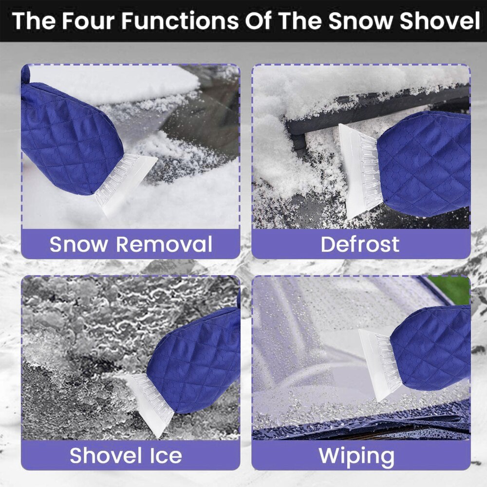 Bil styling isskrapa med varm handske bil vindruta glas spade vinter snö skrapa rengöring biltillbehör