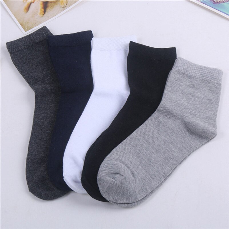 Chaussettes Décontractées pour Hommes, Classiques, d'Affaires, , Respirantes, en Coton, 5 paires = 10 Pièces: H
