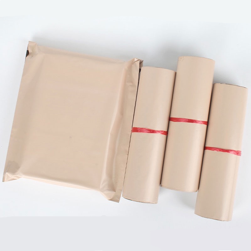 INPLUSTOP 50 Stück abbaubare Aprikosen-Versandtaschen, Paketumschläge, selbstklebende Poly-Kurier-Verpackungsbeutel, Paket-Aufbewahrungsorganisator