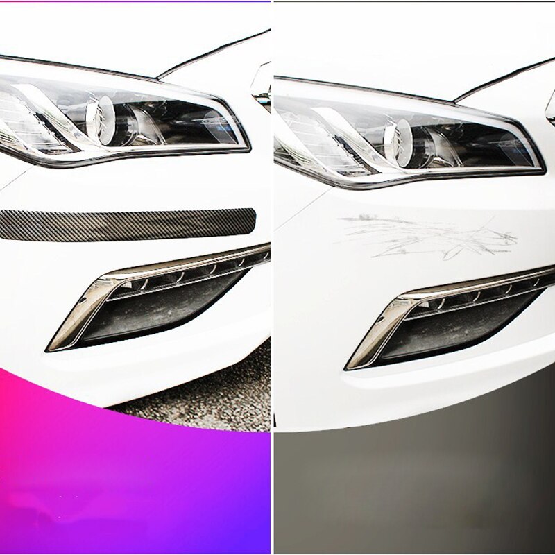Decoración Para el coche, molduras de fibra de carbono, tiras decorativas para parachoques, protección para alféizar de la puerta, accesorios de para el coche, 1M