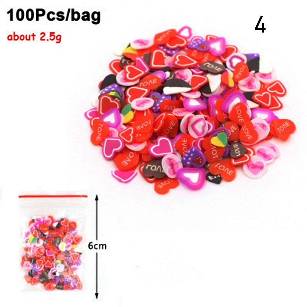 2.5g/Bag Fruit Bead DIY Decoration Charms Mud Accessories Fluffy Addition in Mud Clound Sand Toys Filler Glitter Clear Set: 04