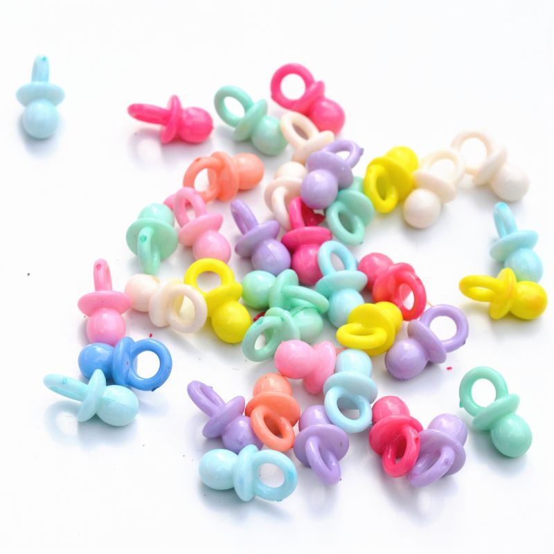 100 Stuks Roze Acryl Baby Fopspenen Baby Shower Decoratie Tafel Scatter
