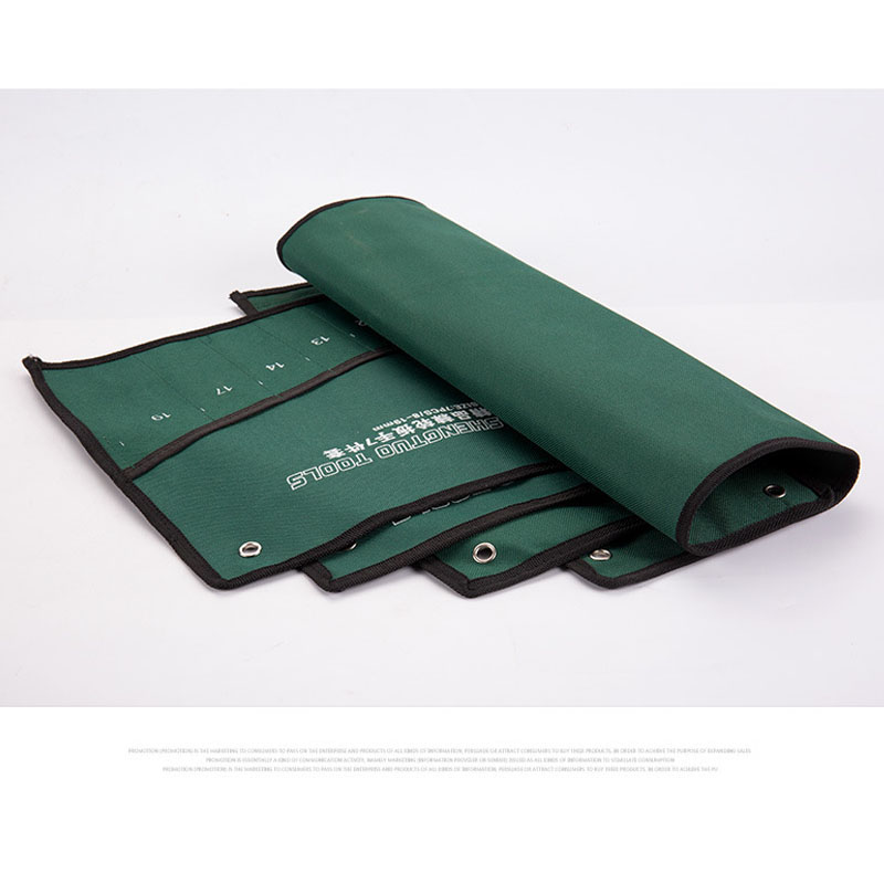 1Pcs Canvas Wrench Storage Bag Roll Up Foldable Spanner Organizer Spanner Combination Hanging Bag for Spanner Tool Organizer