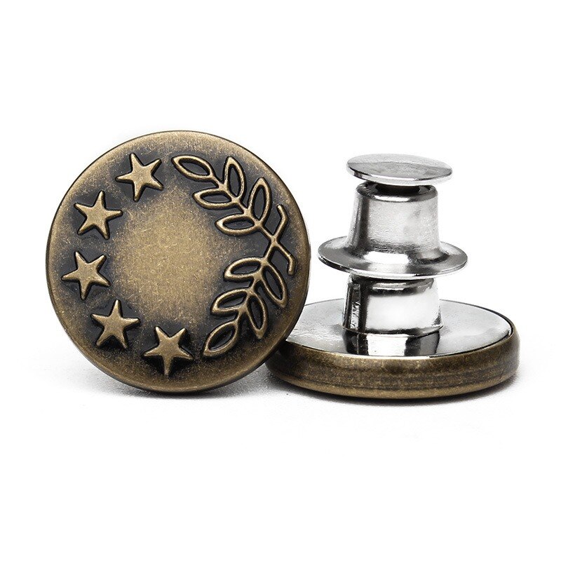 Broche de pantalon rétractable pour Jeans, boutons en métal détachables, bouton rétractable, boucles sans couture, ajustement parfait, réduit la taille: N