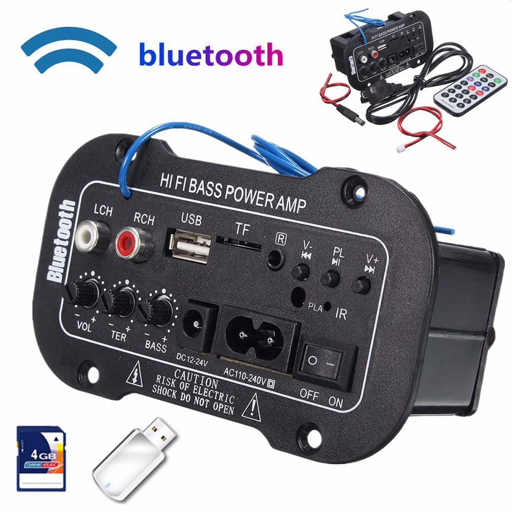 5 inch Auto Digitale Versterker Bluetooth Versterker HiFi Bass Power AMP Stereo USB TF Remote Auto Woonaccessoires