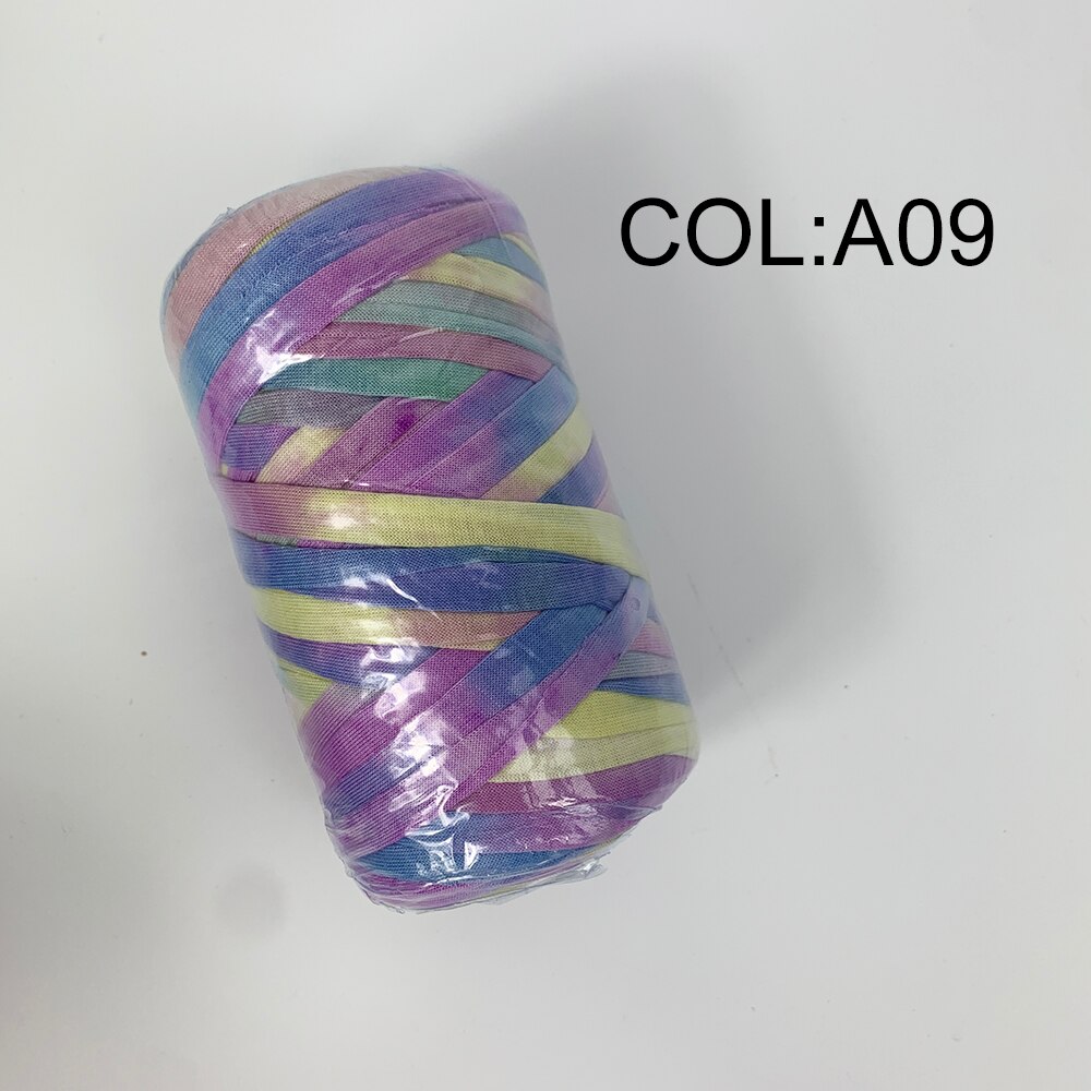 Hilos de fantasía para tejer a mano hilo grueso tela de ganchillo, bolsa artesanal, bolso, alfombra, cojín, camiseta de tela de algodón, 180g/Uds.: A09