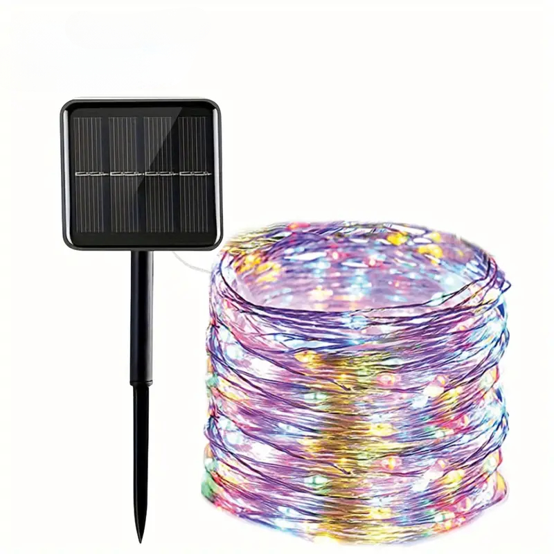 Solar Fairy String Lights 32M Solar Led Light Outdoor 8 Modes Waterproof, Solar Lights For Garden Led Lights Christmas Decor: Blue / 61-70W