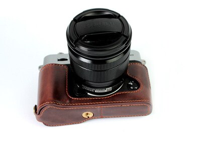 Nouvelle Version de luxe sac photo étui en cuir pour Fujifilm XT10 XT20 XT-20 XT30 XT-30 couvercle de Charge directe + fond de la batterie ouvert: 4