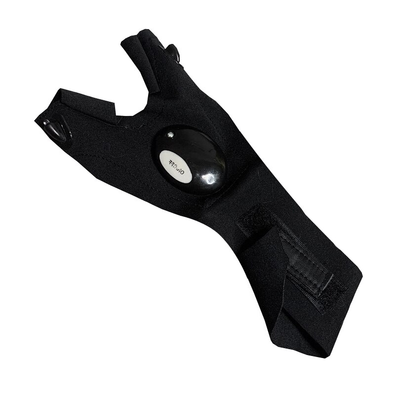 LED Half Finger Light Gloves Cool Flashlight Gloves Outdoor Fishing, Camping For Handymen Men Women DIY Birthday: Left hand