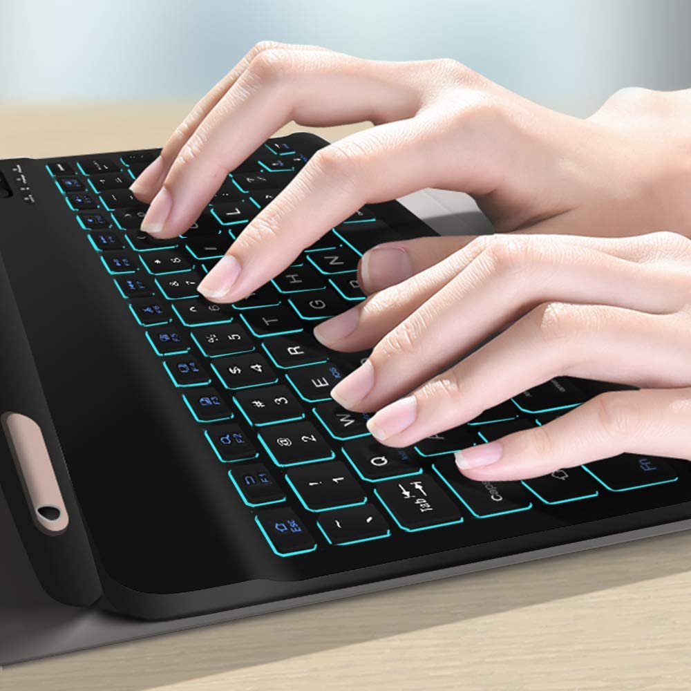 Dla klawiatury iPad podświetlana klawiatura bezprzewodowa Bluetooth-kompatybilna z klawiaturą Samsung Xiaomi Huawei Apple Phone