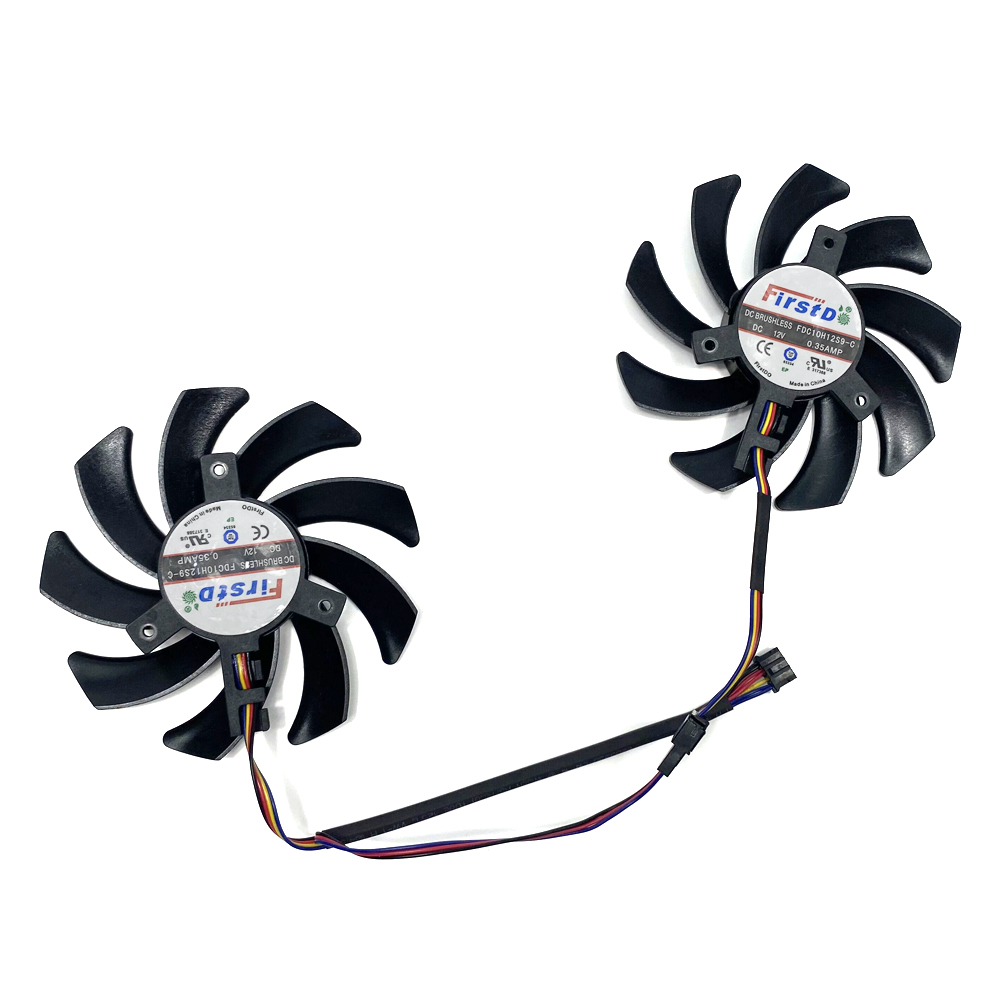 Wentylator chłodzący nowy wentylator 85MM 4PIN FDC10H12S9-C FD7010H12S HD7950 GPU dla jego RX580 470 Sapphire R9 270 280X HD7870 HD7950 HD6850: Złota