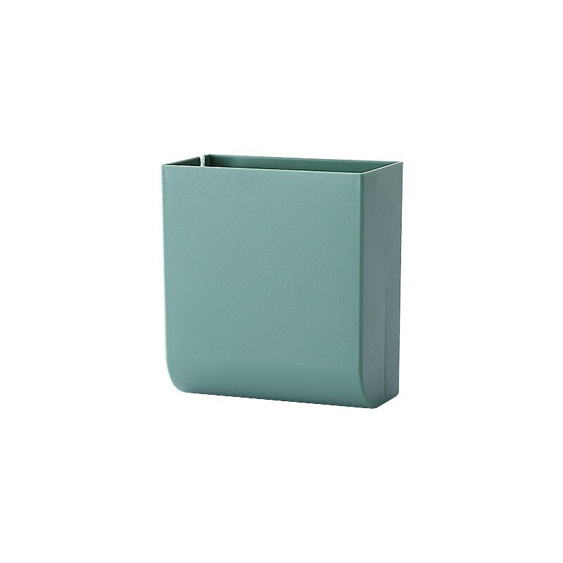 Self-adhesive Toothbrush Holder Free Punch Double-layer Mouthwash Cup Storage Rack Wall Mount Handing for Bathroom Accessories: Green