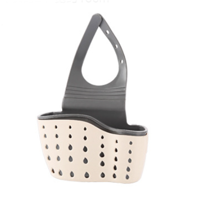 Porte-éponge de selle pour évier Double, égouttoir, blanc/gris: A-brown