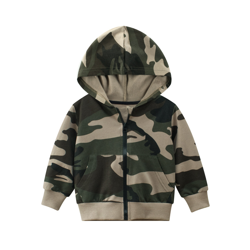 Chaqueta de camuflaje con capucha para niño, ropa coreana para niño de 2 a 10 años, talla 90 a , Otoño, nueva, 140