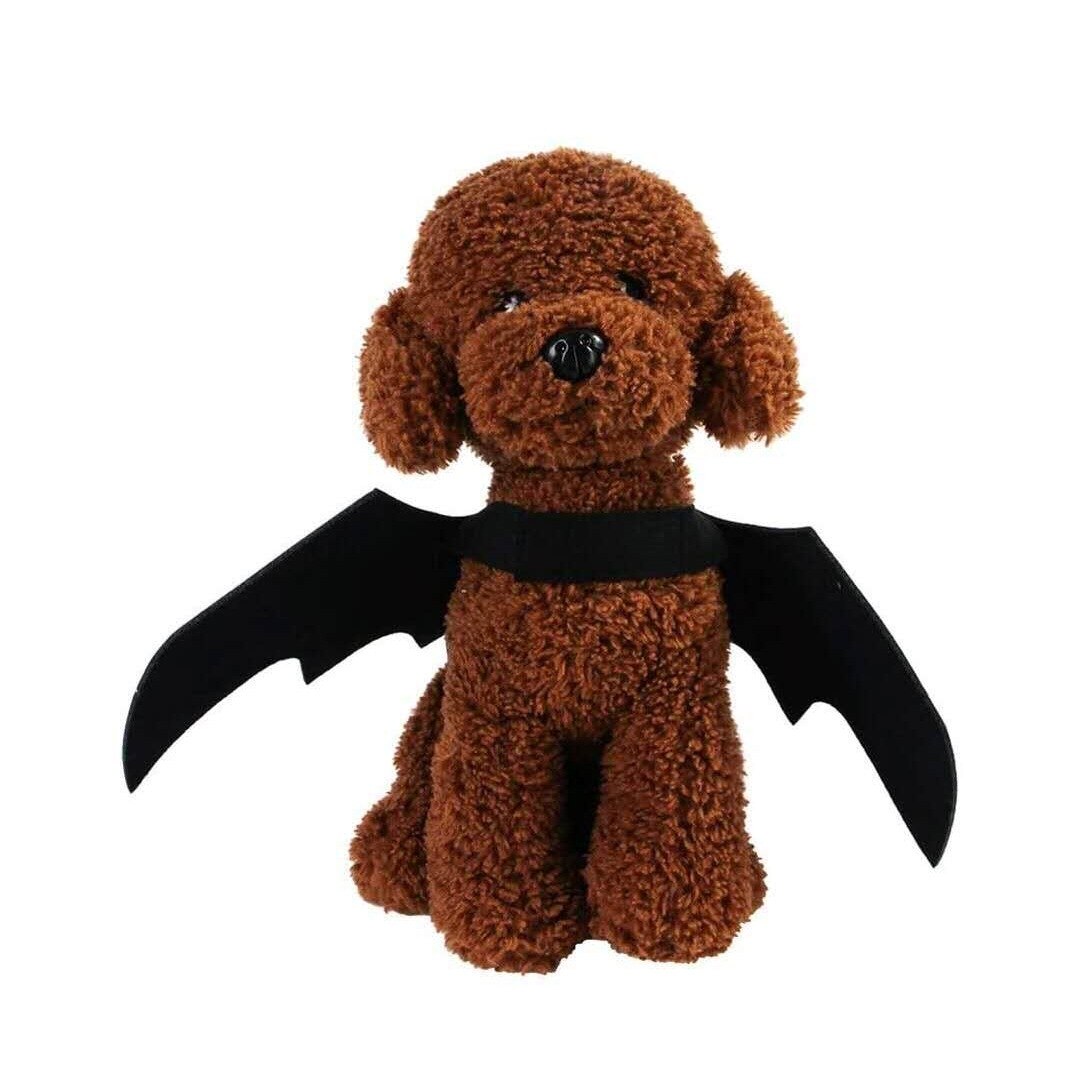 Alas de murciélago de estilo nórdico para decoración de mascotas, juguete de fieltro para Halloween, alas dobles