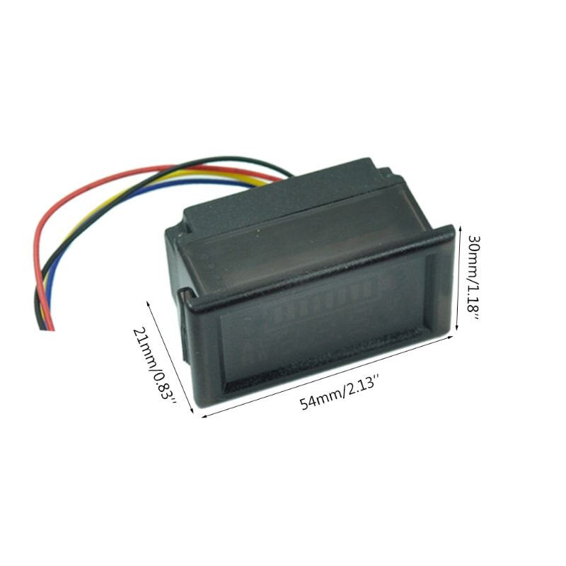 Vandtæt voltmeter batterikapacitetsindikator til elektrisk scootercykel 6-120v