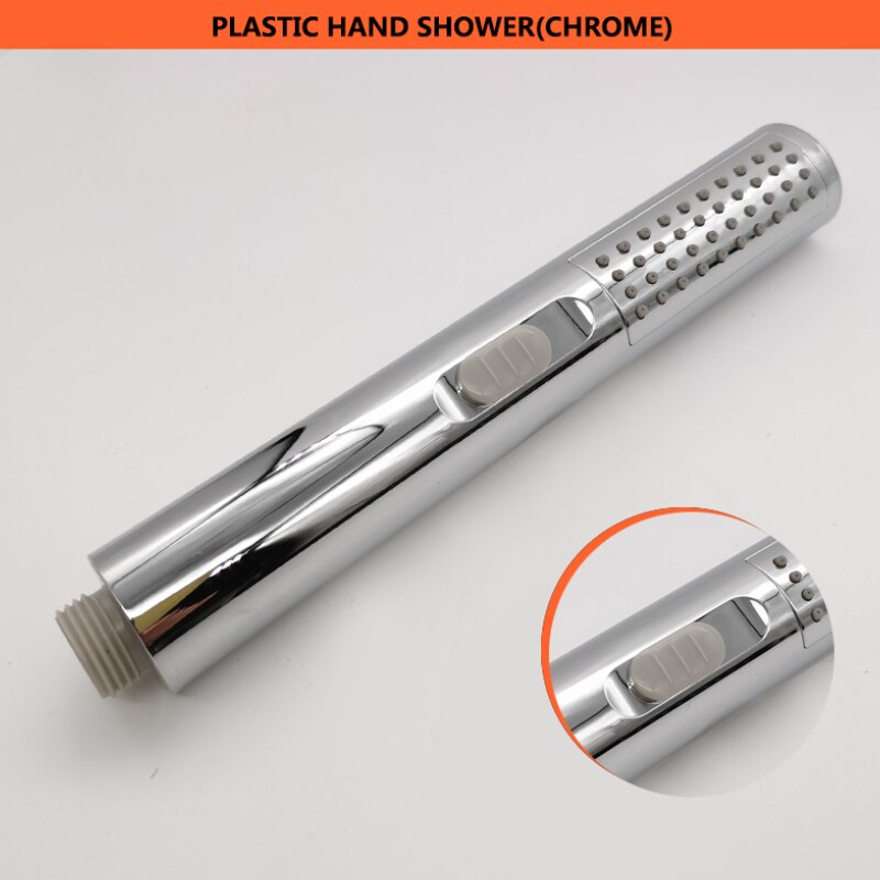 ABS Hand Shower Set 2 Functions Black and Chrome Handheld Swivel Bracket 1.5m Stainless Steel Hose: Chrome Shower