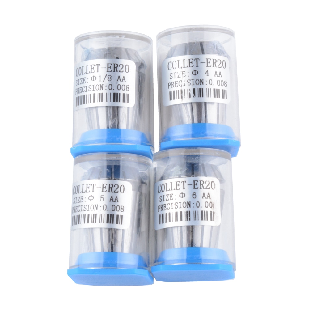 4PCS ER20 Spring Collet Chuck Tool Bit Holder For CNC Workholding Engraving Lathe