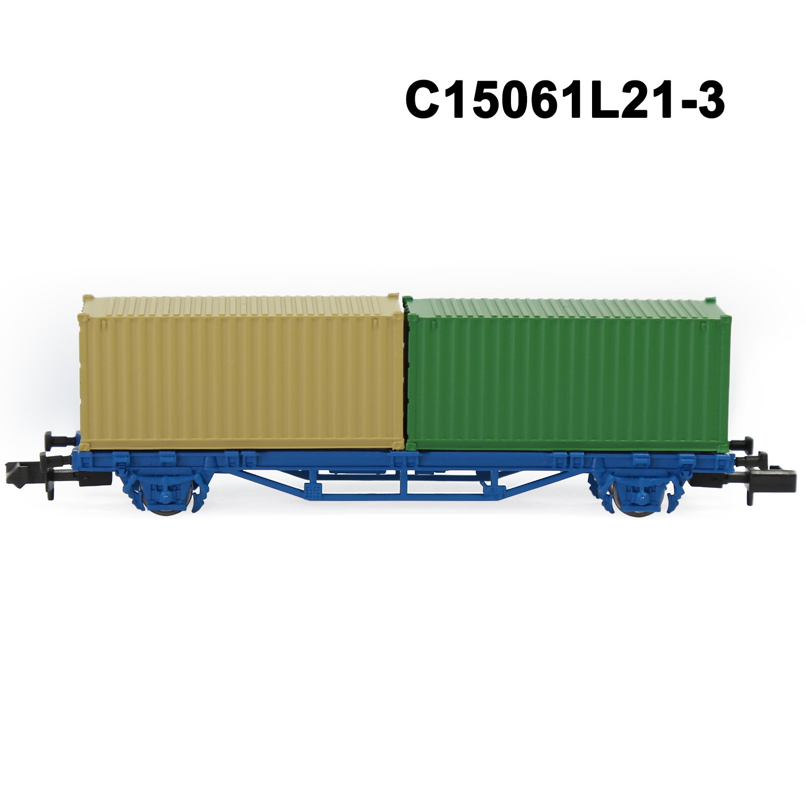 1 Set N Scale 1:160 Flat Car with 40' 20' Container Model Railway Wagons Freight Car C15061: C15061L21-3