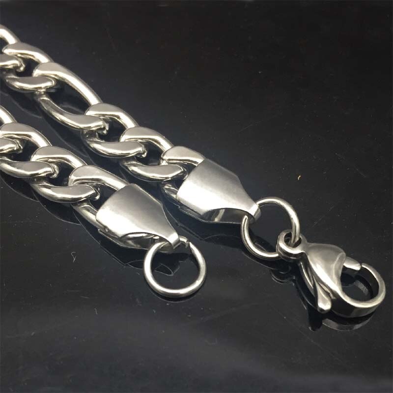 7 MM Mode 316L Rvs Classic Figaro Ketting Armband Voor Mannen Link Armbanden
