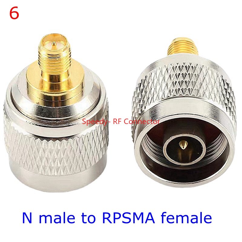 Conector recto de brida de 4 orificios L16 N a SMA macho hembra L16 tipo N a brida RPSMA mamparo con tuerca de junta tórica adaptador a prueba de agua: Castaño