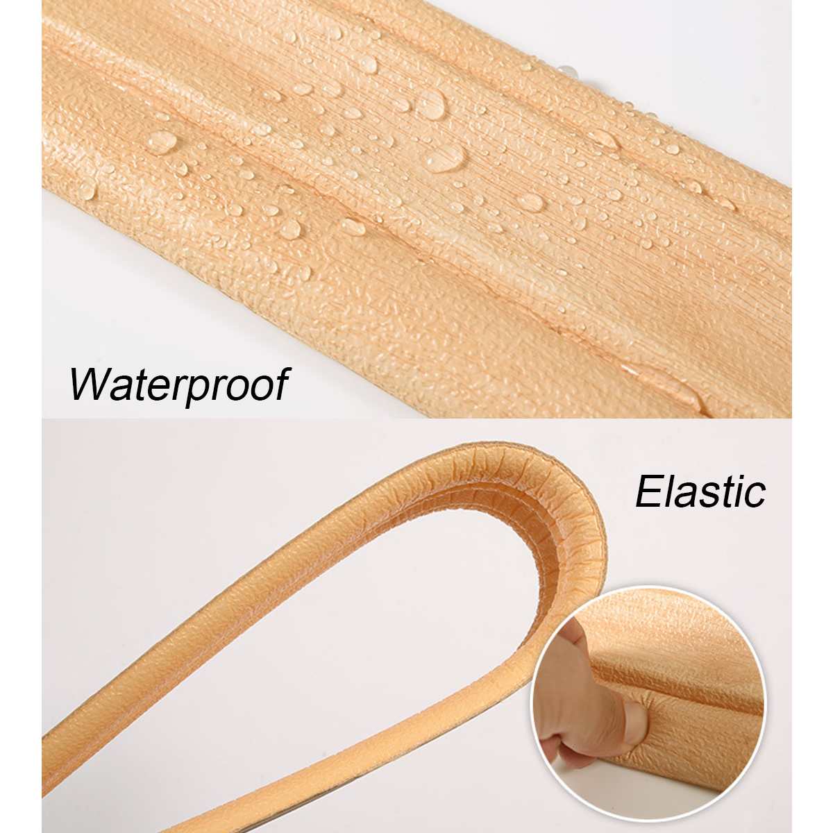 8*230CM Living Room Waist Line Wall Sticker Home Tiles Waterproof Self Adhesive PVC Wallpaper Border Foam Background Baseboard