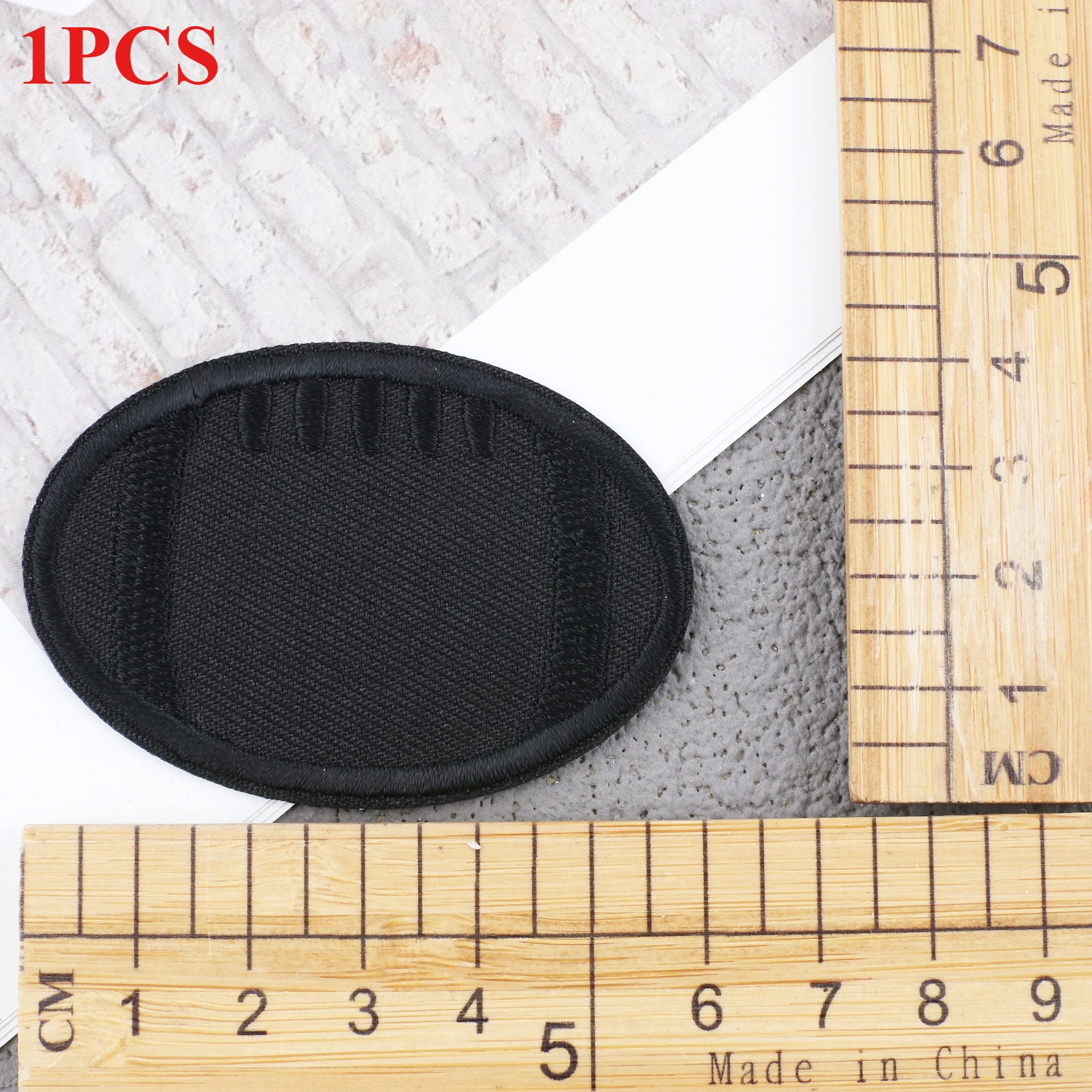 Parche adhesivo de sarga negra, bordado por ordenador, capítulo, niño, planchado de diamantes, pentagrama, bordado, pegatina de tela: níquel