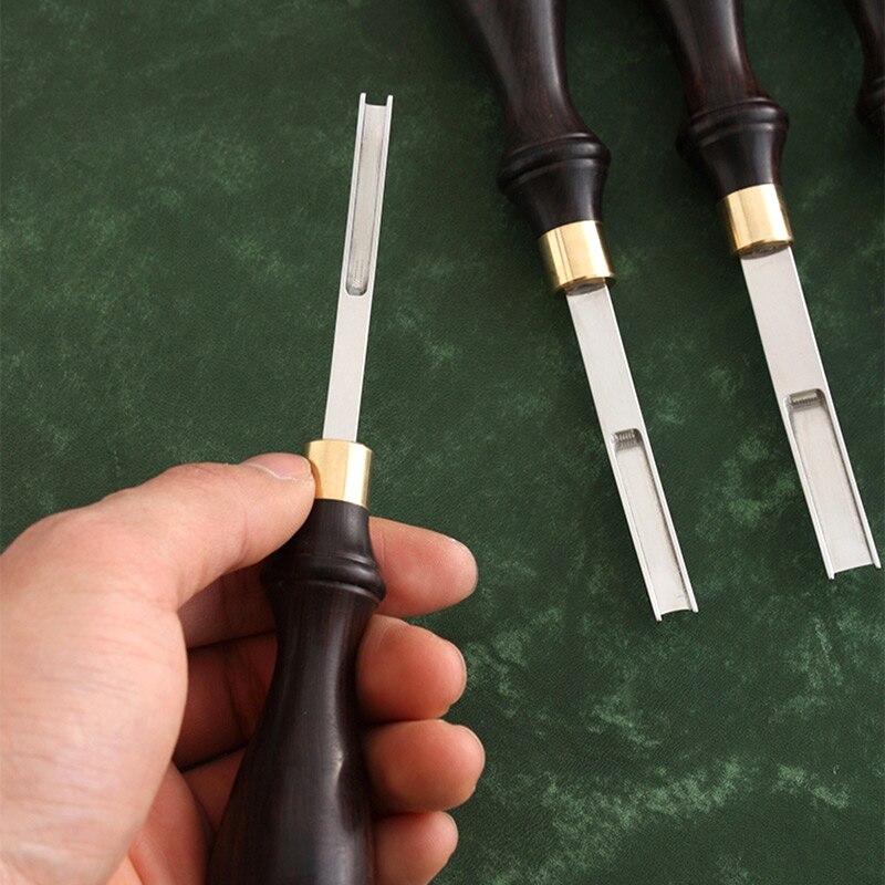 Herramientas para cortar Bordes de cuero, máquina de corte para ángulo curvo, pala redonda, 4-10mm de ancho