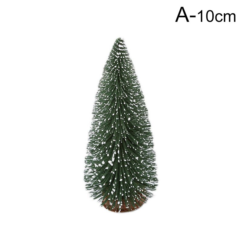 10-30cm Miniature Christmas Tree Artificial Snow Landscape Architecture Cedar Pine for Christmas Crafts Tabletop Navidad Decor: 10cm