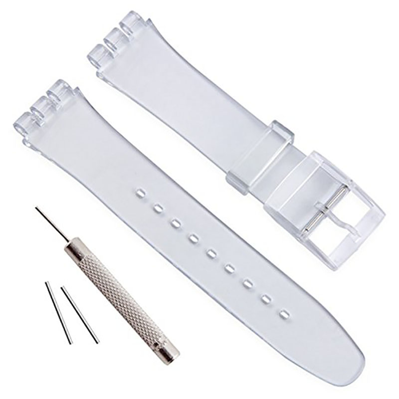 Voor Swatch Band Jelly Siliconen Rubber Horloge Band Gesp 16mm 17mm 19mm 20mm Sport Armband Vervanging waterdichte Accessoires