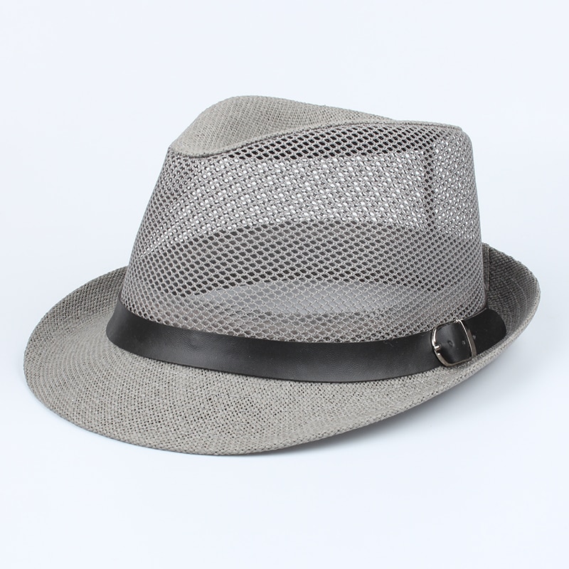 Han stråhatte sommer cool mesh panama hat stort hoved mand plus størrelse fedora hat 58cm 60cm