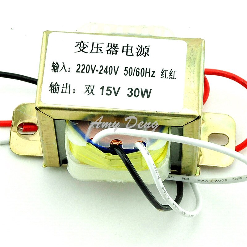 30W double 15V power transformer input / output: 220V 50Hz: double 15V