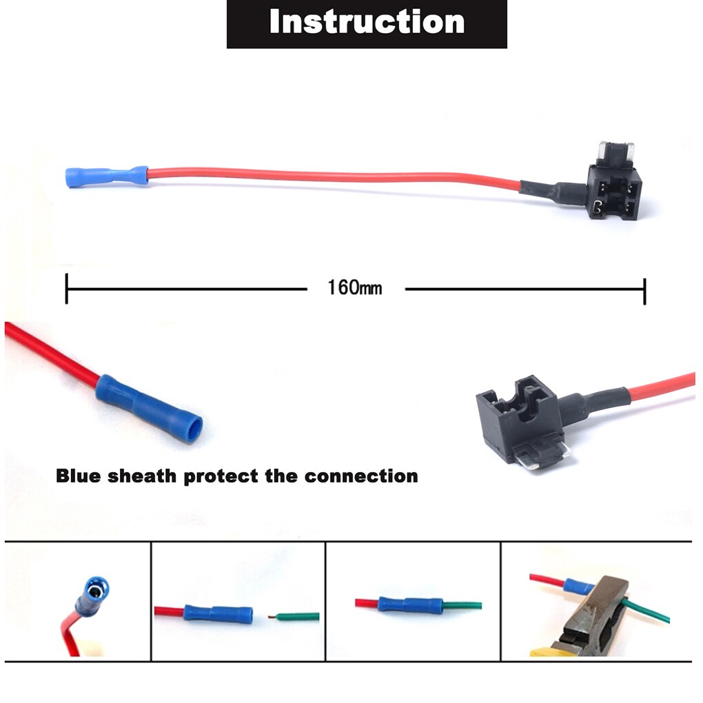 6 Teile/satz Mini Größe Auto Sicherung Halter Add-a-schaltung Sicherung TAP Adapter 12V Auto Hinzufügen-a-schaltung Sicherung Adapter Sicherung Halter