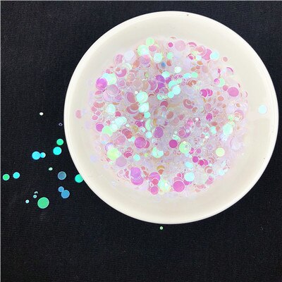 20 G/partij 4000Pcs Transparante Dot Vorm Pailletten Multi Size 2-4Mm Ronde Pailletten Pailetten Nagels, bruiloft Decoratie Confetti: Transparent 119