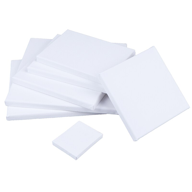 Blank White Mini Small Stretched Artist Canvas Art Board Oil Paint Board