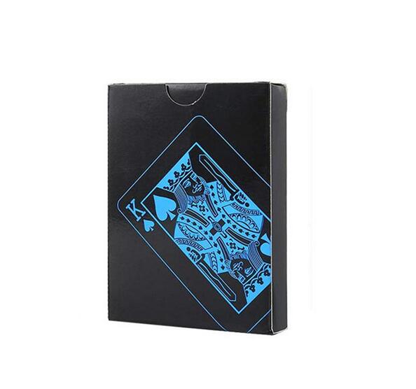 55 pz/ponte Rosso/Blu Nero Impermeabile Del Pvc Durevole Tipo macchia Carte da Gioco di Plastica retrò Posteriore Della Banda Magia trucco di Scena