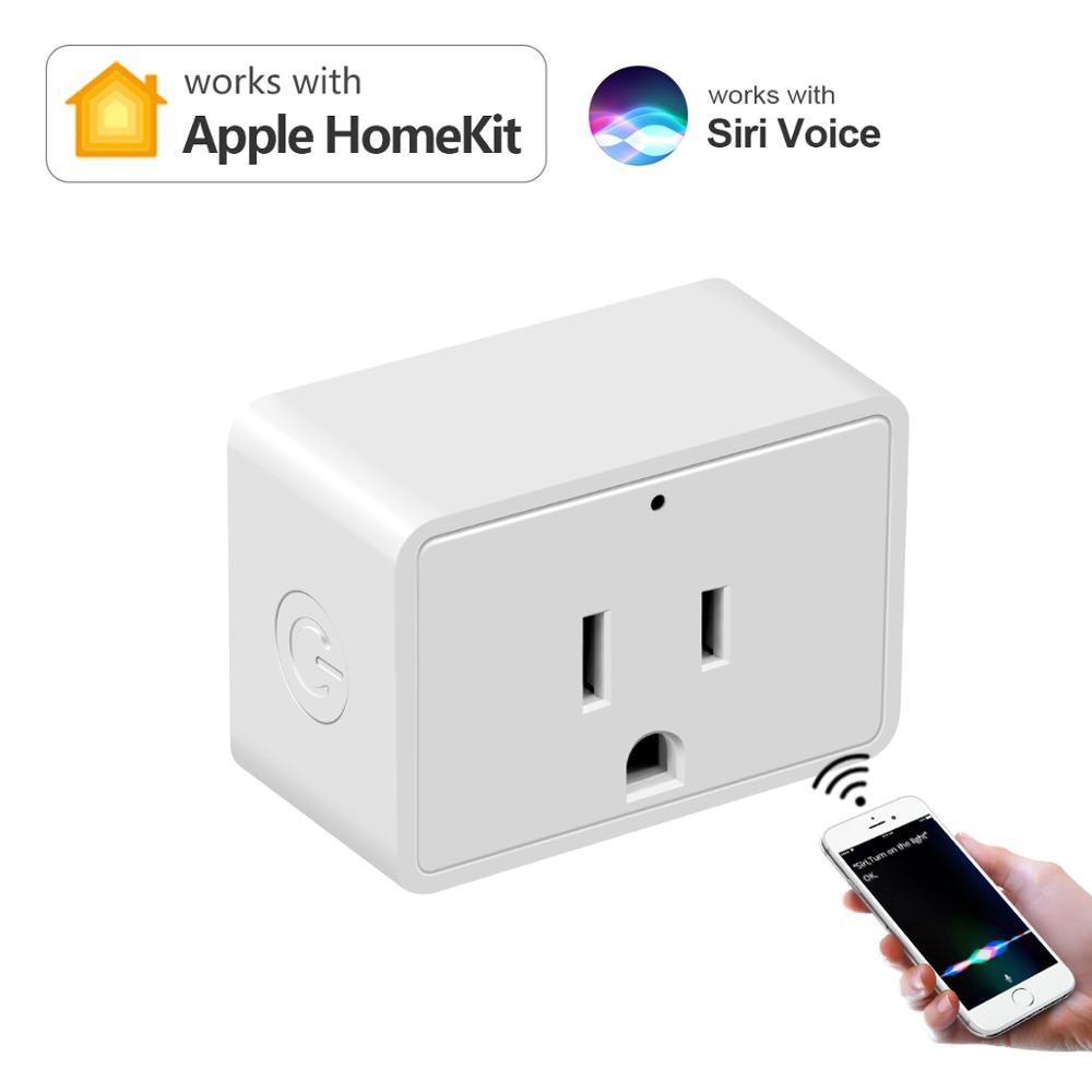 Apple Smart Socket HomeKit Wireless Siri Voice Controlled ON/OFF Timer 16A US Plug Outlet Work With Apple Home kit 1pc 2pcs 4pcs