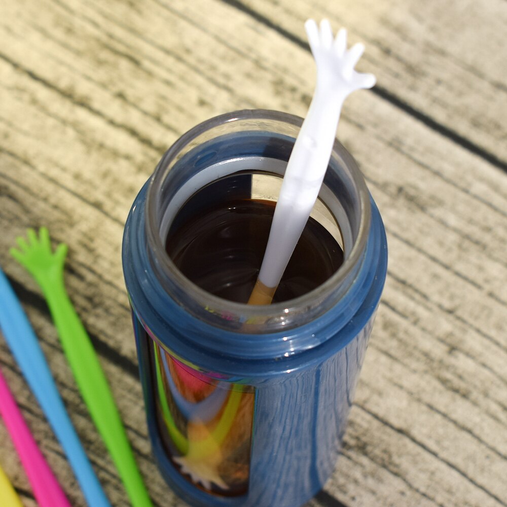 Plastic Koffieopruier Roerstaafje Sappen Bar Herbruikbare Drink Stirrers Tool 5 stks
