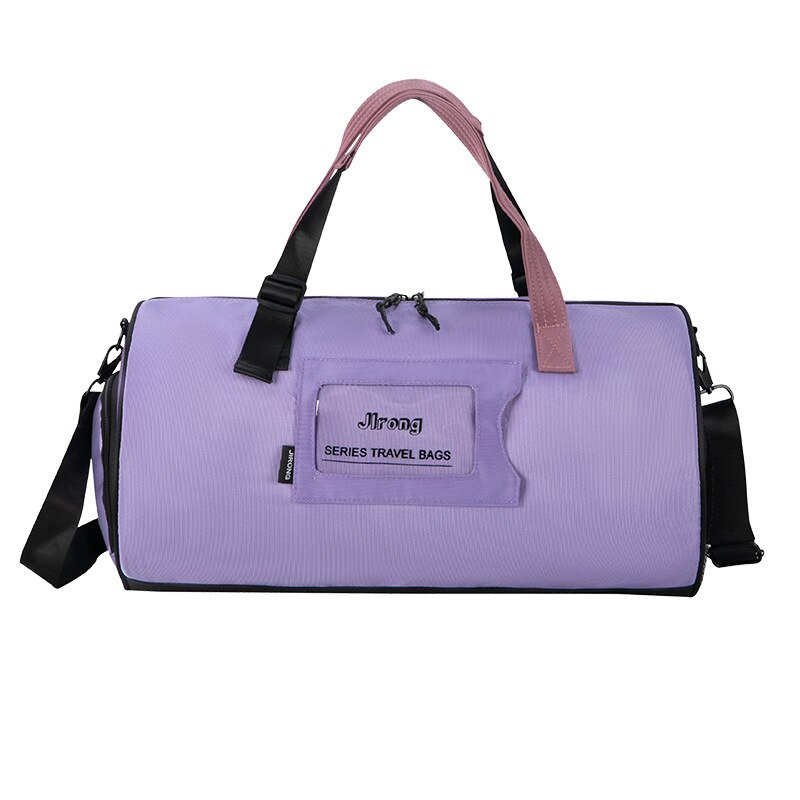Mode Grote Capaciteit Opbergtas Reistassen Waterdichte Duffel Vrouwen Schoudertas Vrouwen Weekend Gym Draagbare Bagage Handtas: Purple