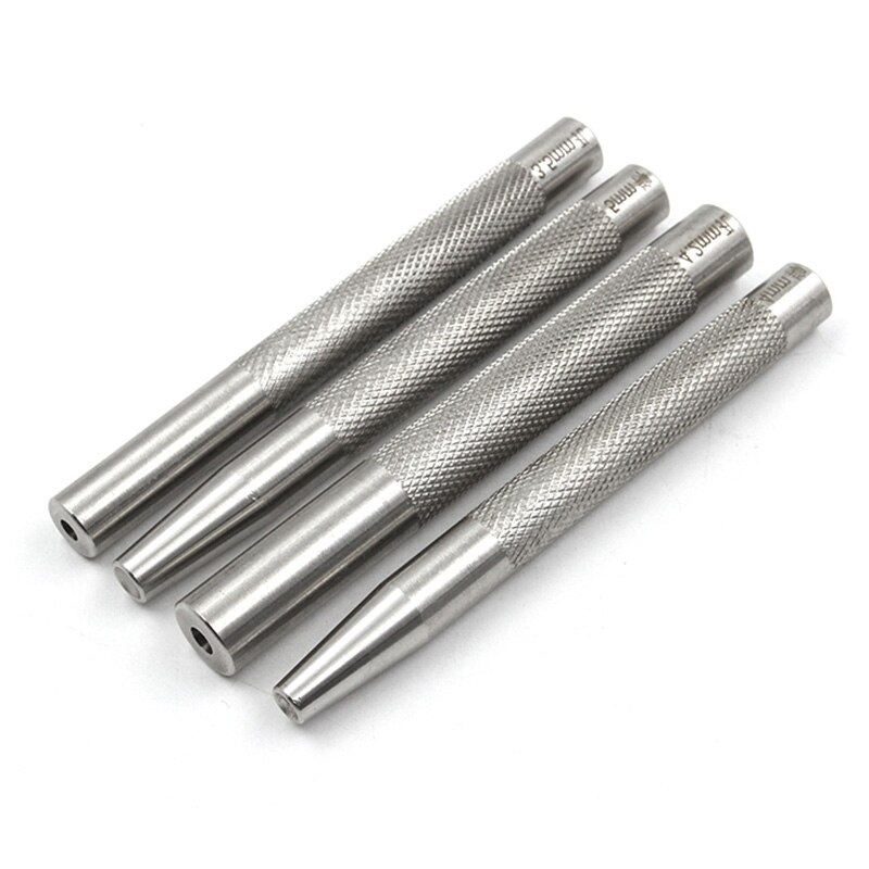 Metal Leather Craft Tool Die Punch Hole Snap Rivet Button Setter Base Kit DIY Punching and Mounting Rivet Buttons Tools: RX207  4pcs