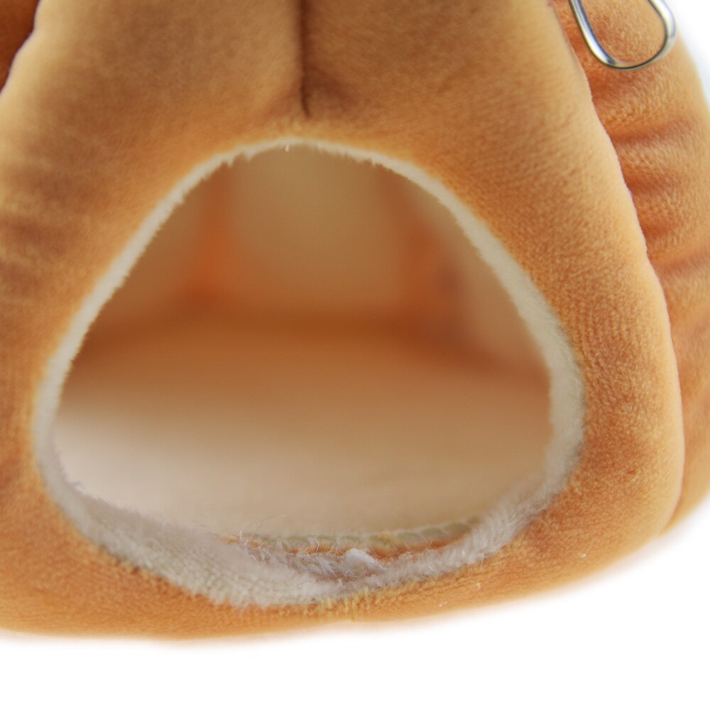 Hamaca colgante de calabaza para cama de hámster, hamaca de invierno cálida de lana para mascota pequeña, ardilla, ratón, jaula y casa con cama, nido, accesorio para hámster